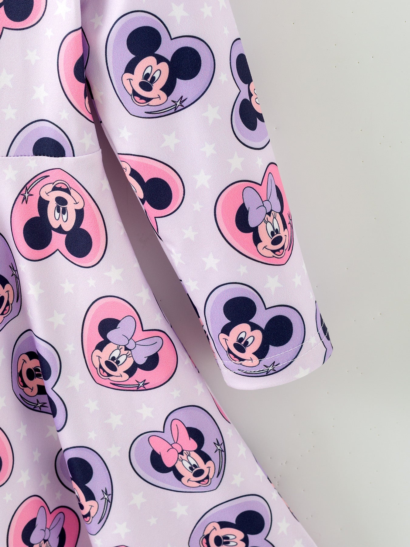 Toddler Girls Character Print Purple Heart Dress