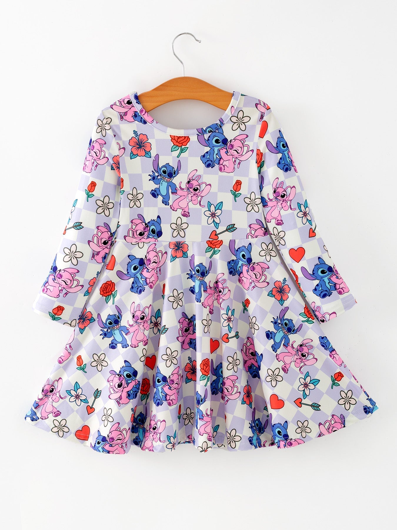 Toddler Girls Valentine Party Dress – Candy Heart Print Holiday Outfit