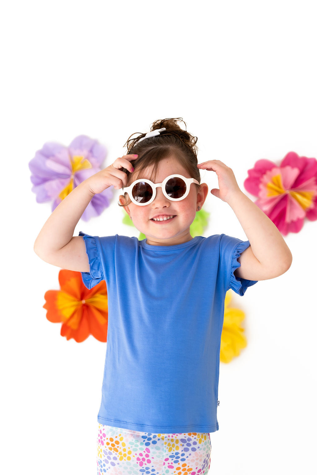 Korrie Purple Bamboo Ruffle Tee