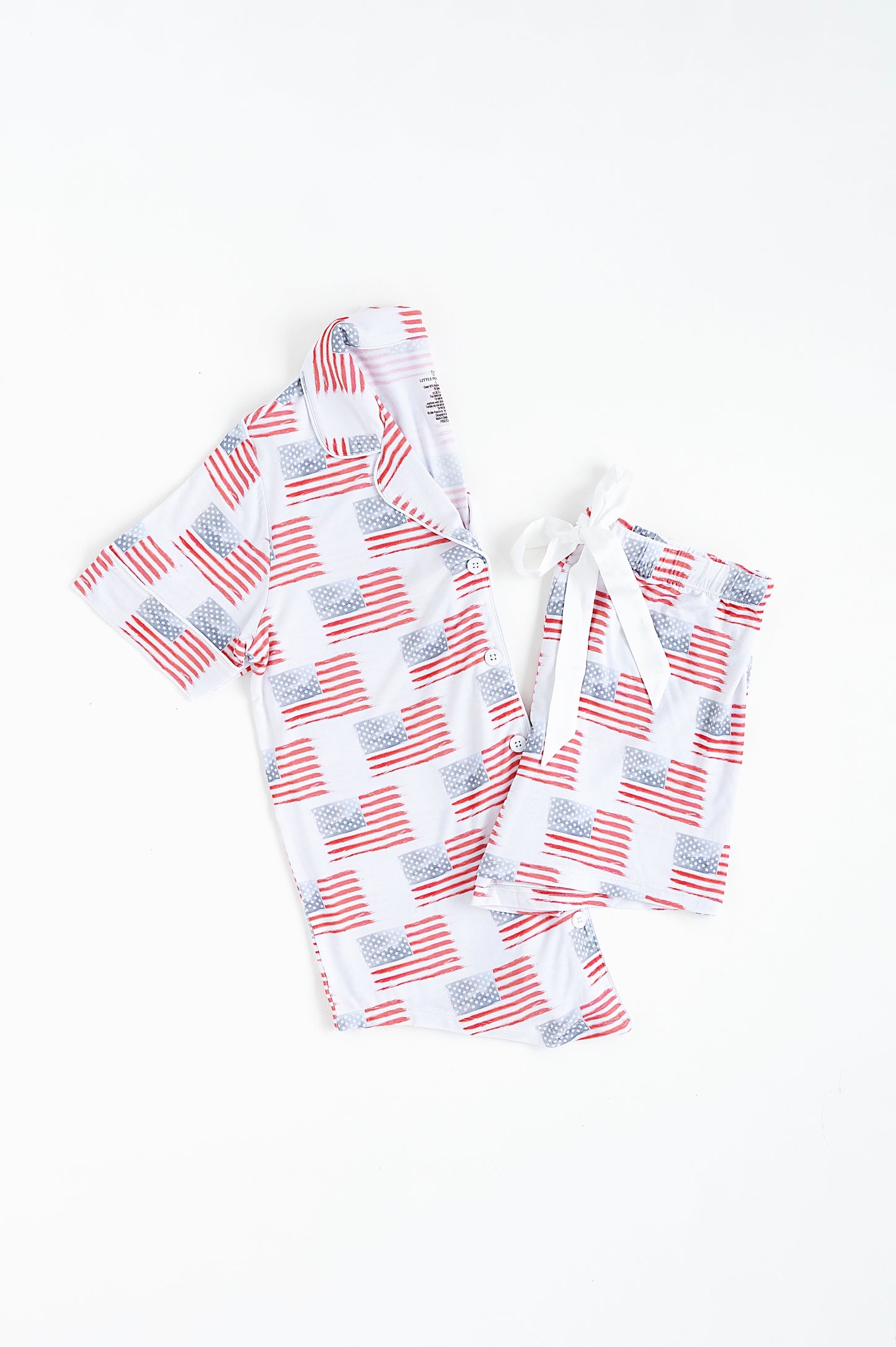 American Flag Women’s Button Down Short Set- preorder