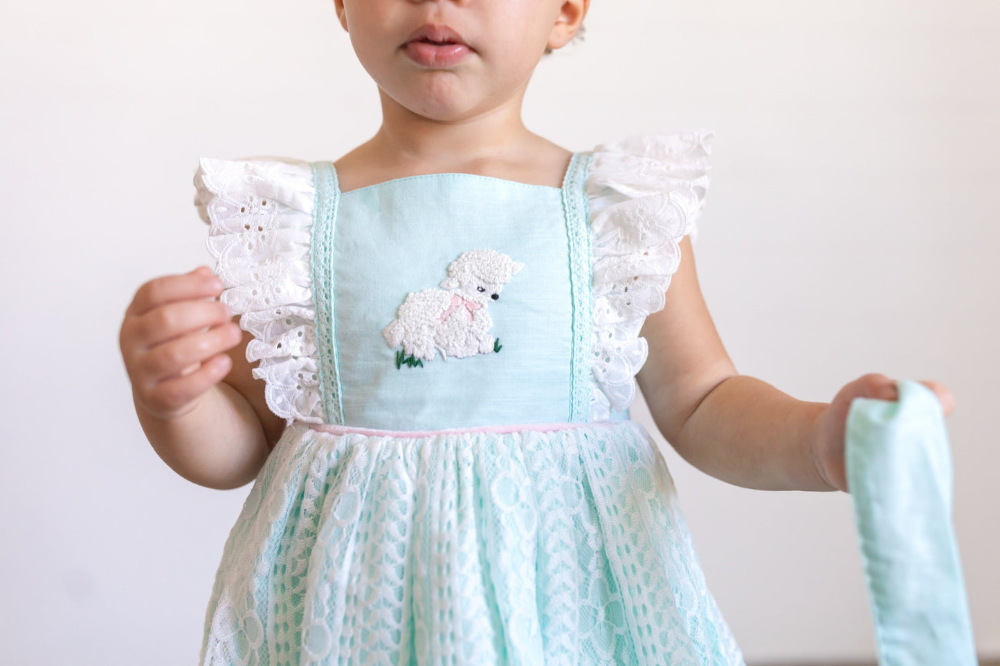 Vintage Lamb Dress or Tunic Set ~ Mint