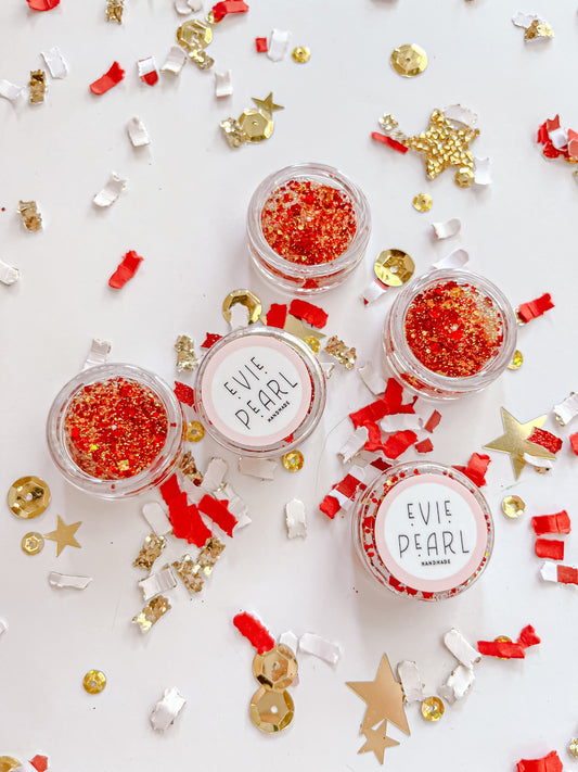 Game Day red Glitter