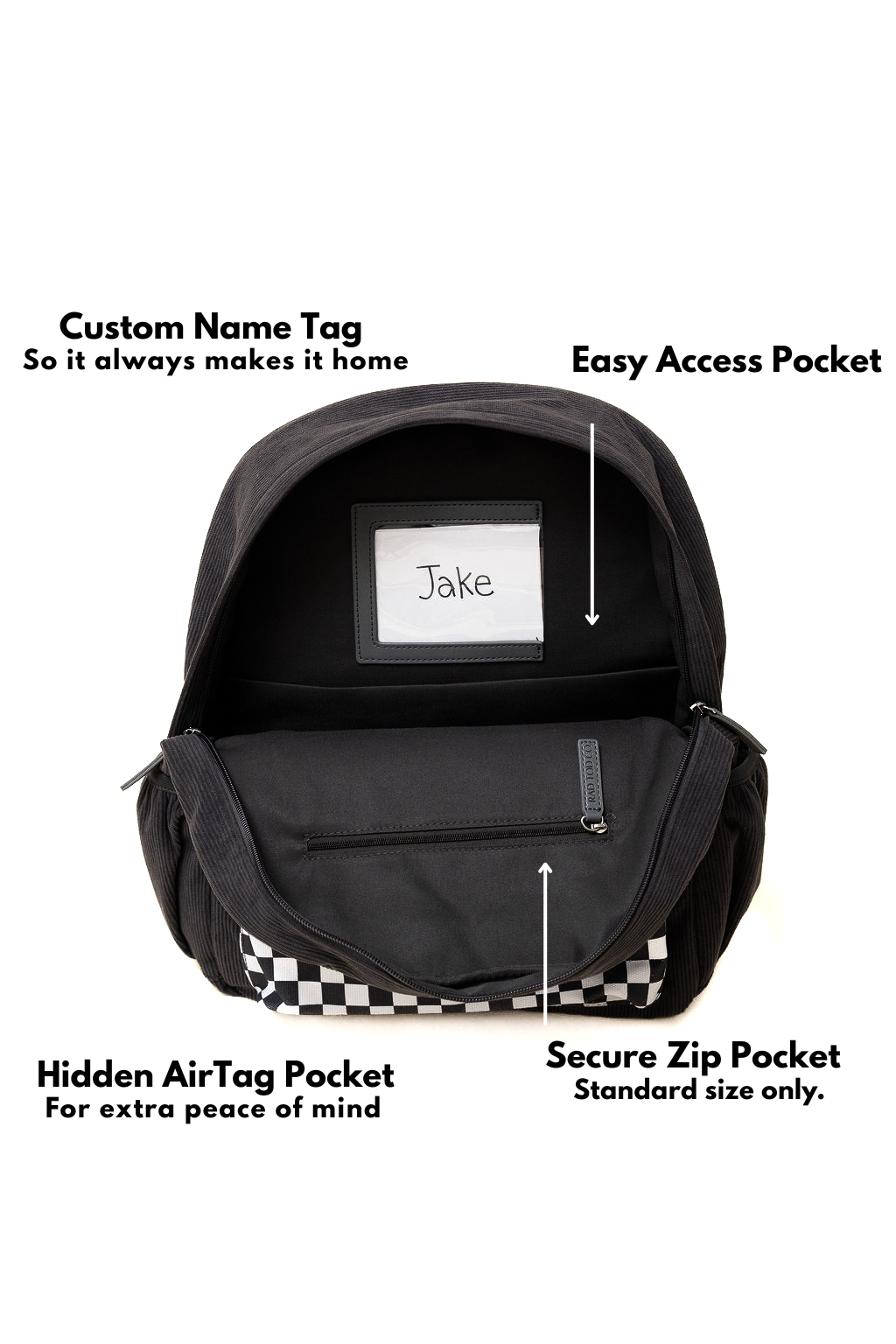 CHARCOAL TODDLER BACKPACK
