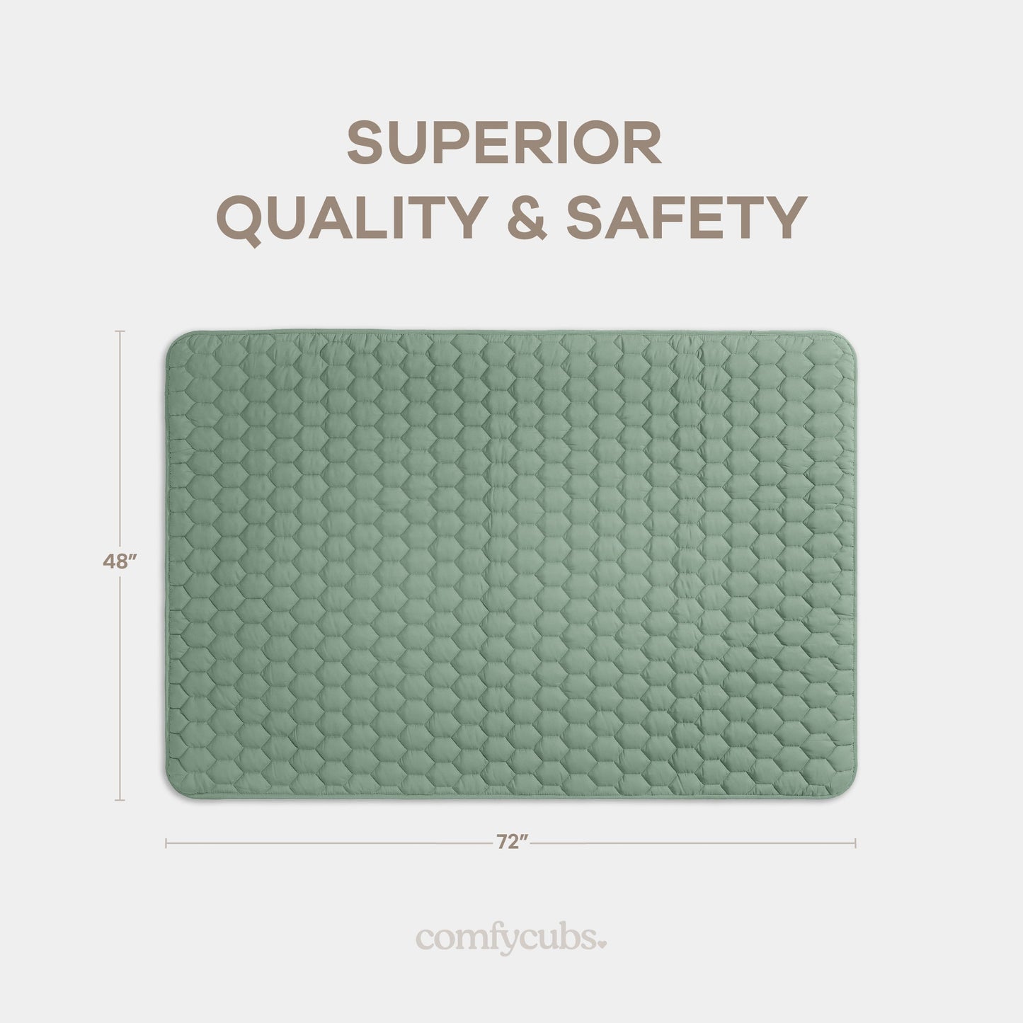 Play Mat with Non-Slip Bottom in Fern