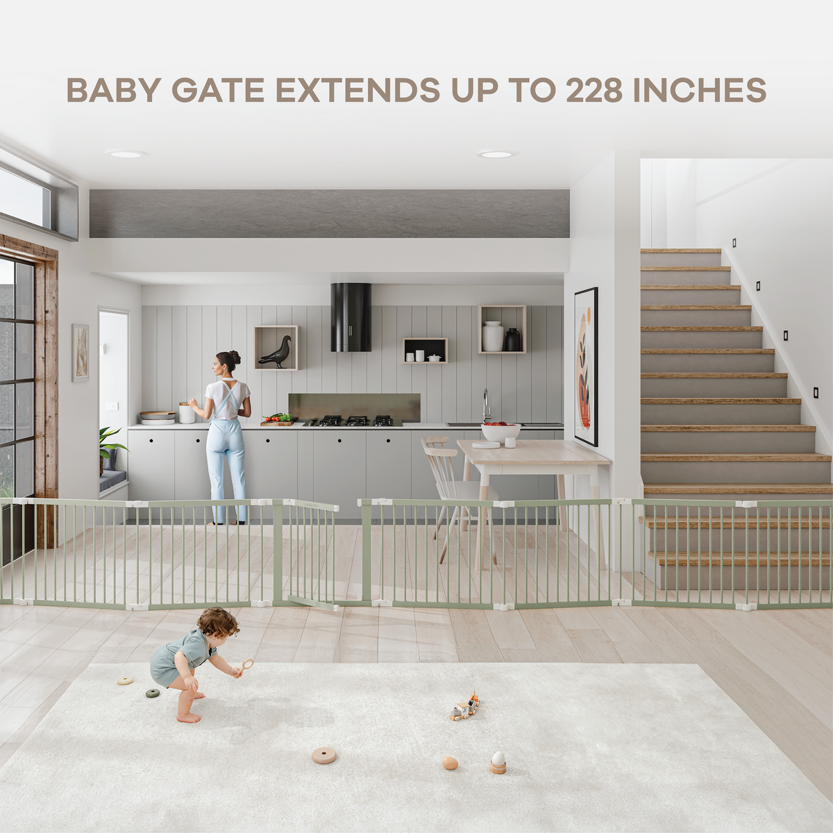 Playpen for Toddler and Babies in Sage