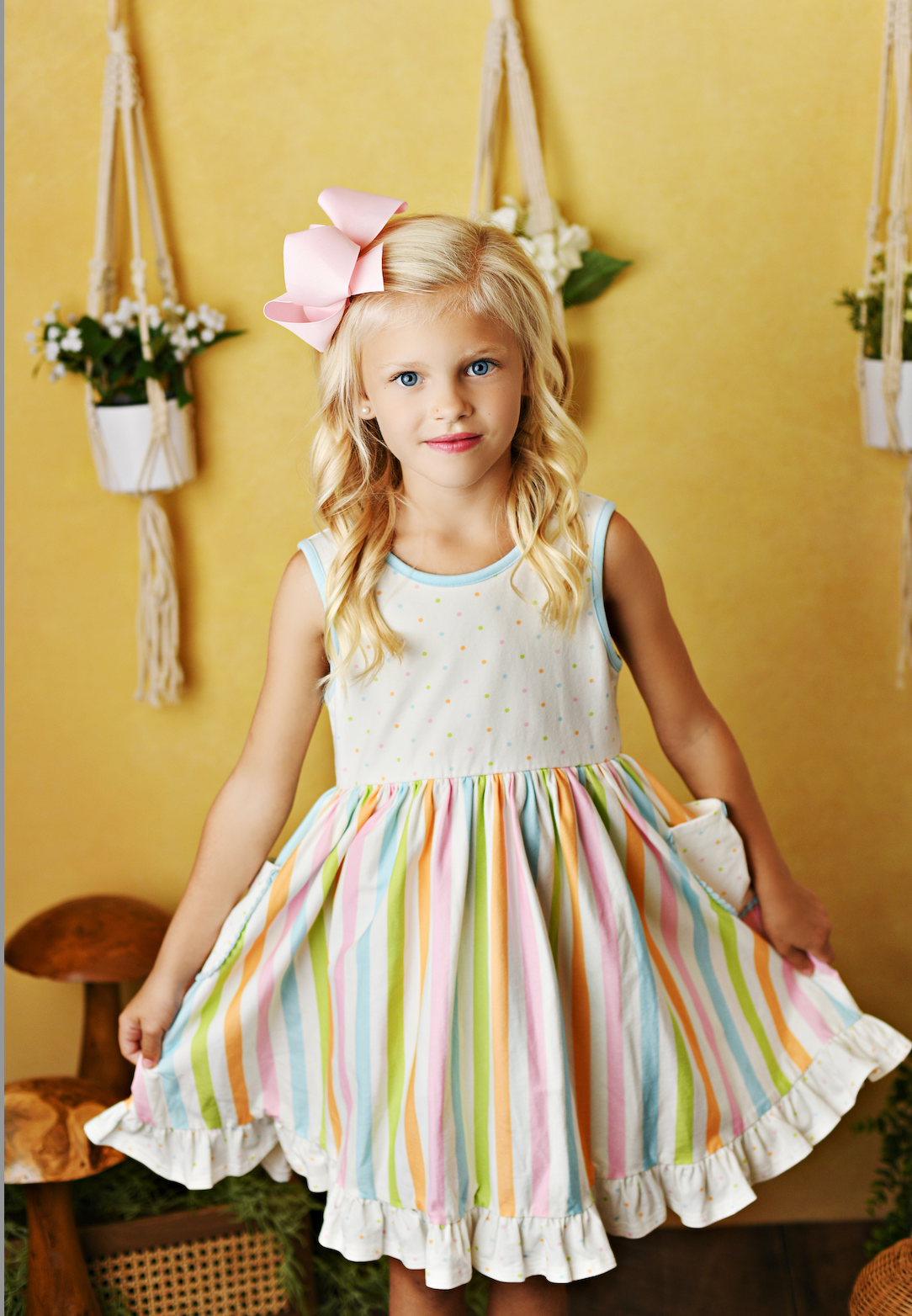 Rainbows & Polka Dots Twirl Dress
