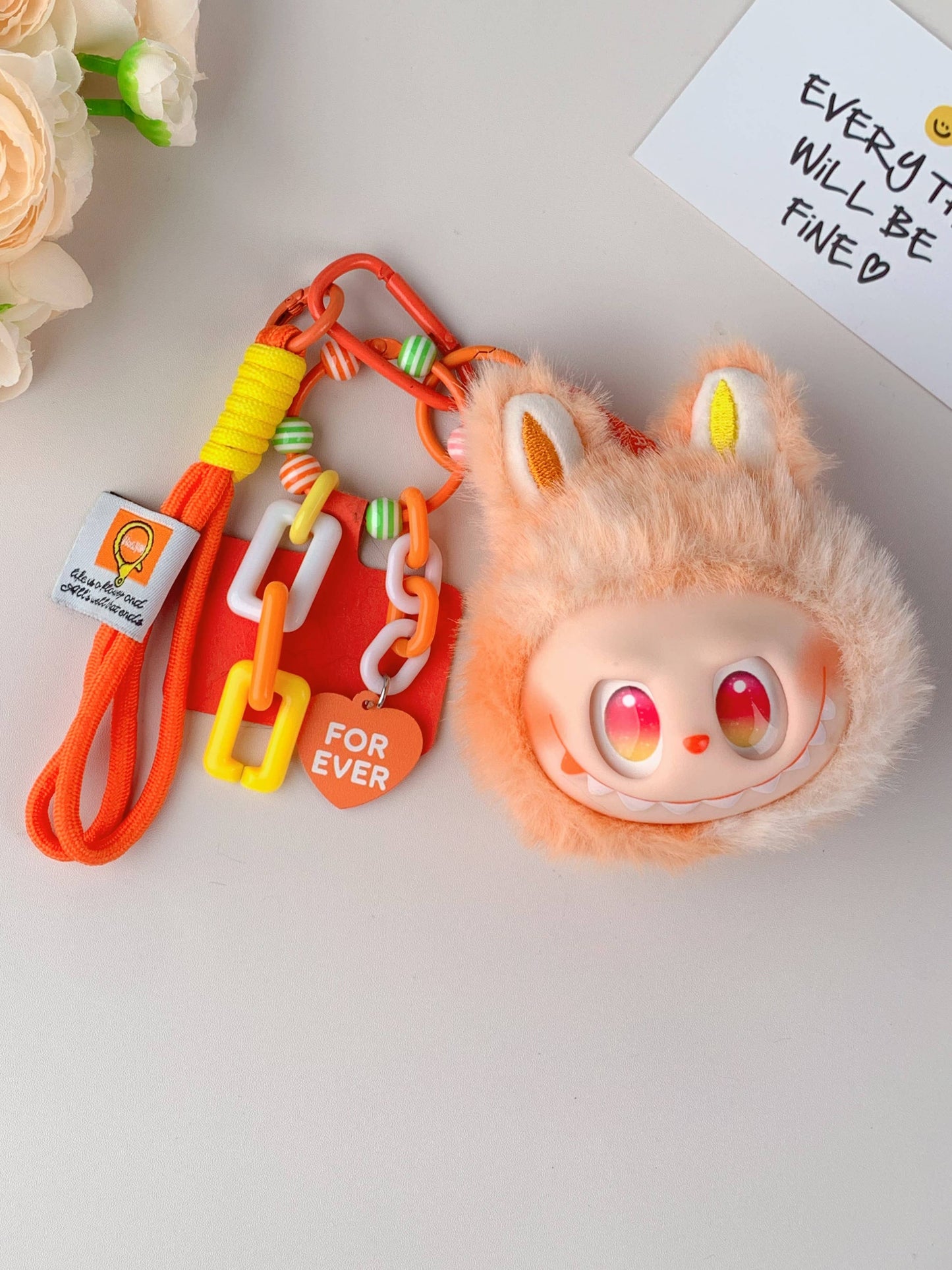 Labu Inspired Cute Plush Keychain for Girls – Bag Charm