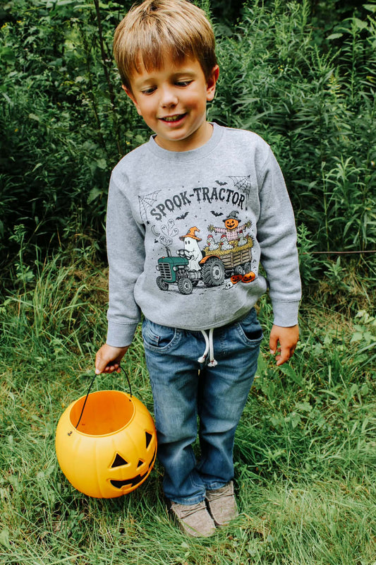 Spook-Tractor Toddler Crewneck Sweatshirt - MTO
