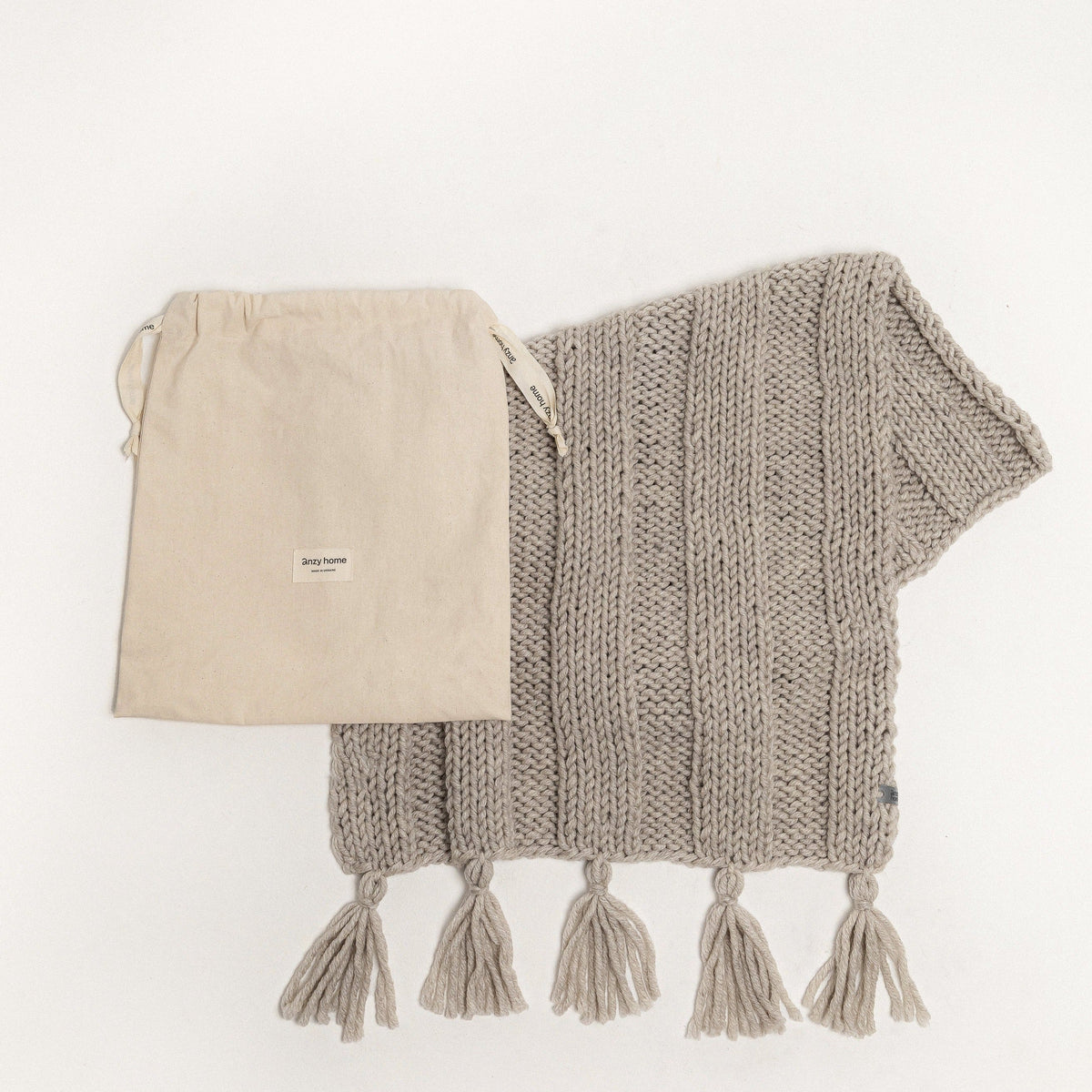Boho Hand-Knitted Baby Blanket