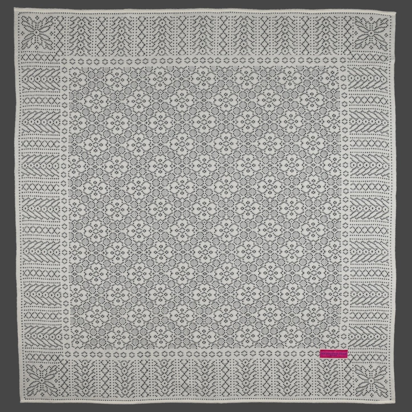 Southampton Home Lace Weave Baby Shawl - Ivory