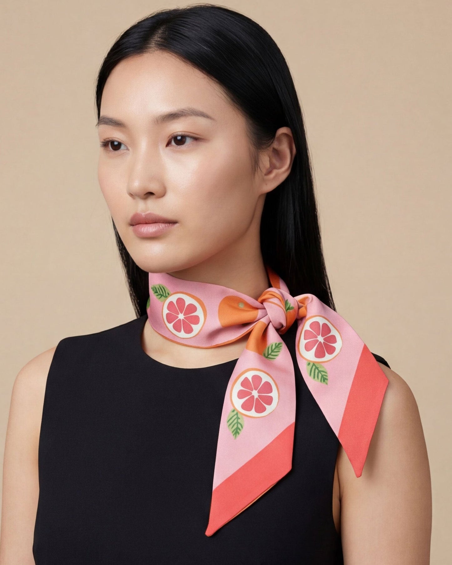 California Pomelo Twilly Ribbon Scarf