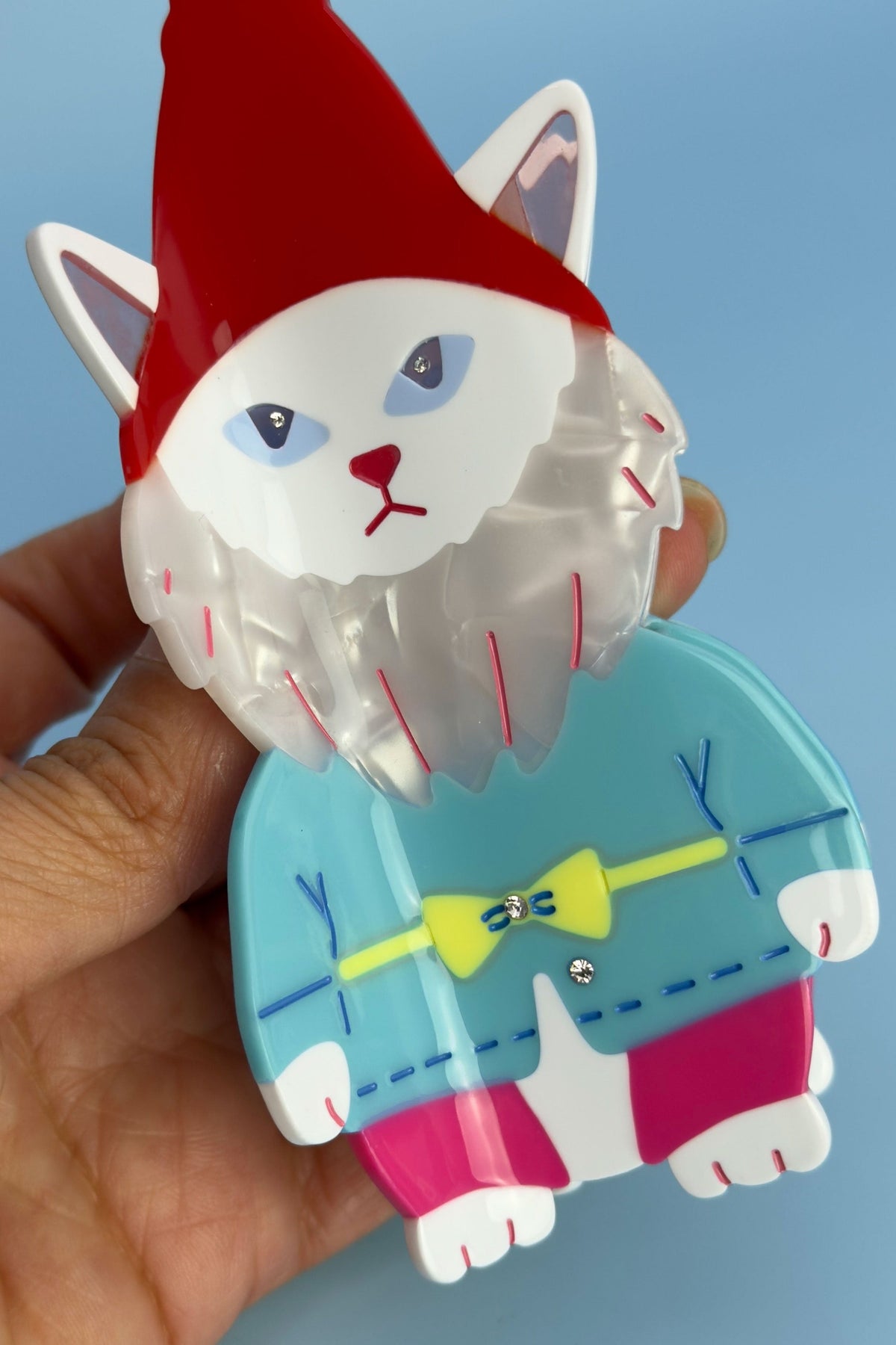 Cat Garden Gnome Hair Claw