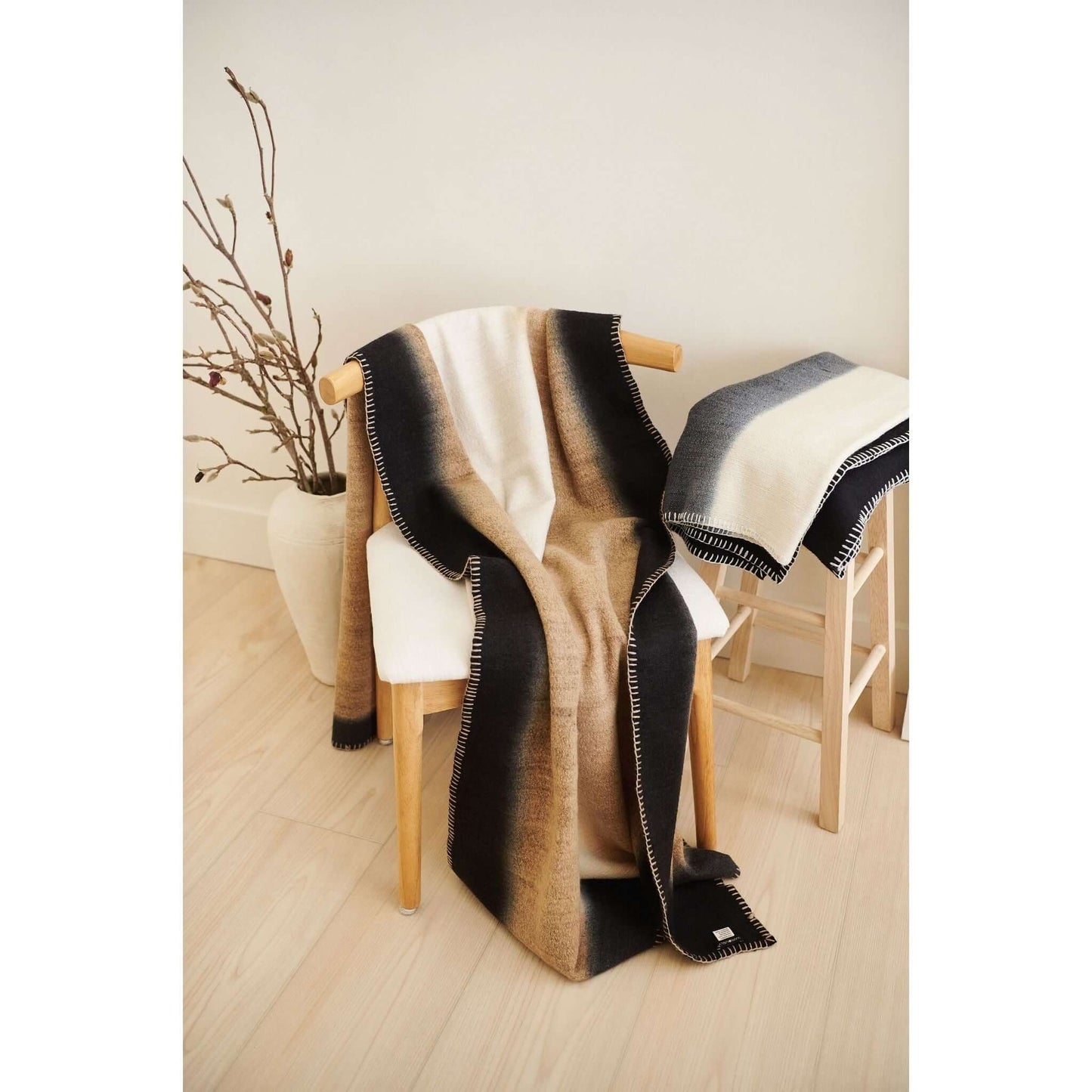 Handwoven Brown Siro Soft Merino Throw Blanket