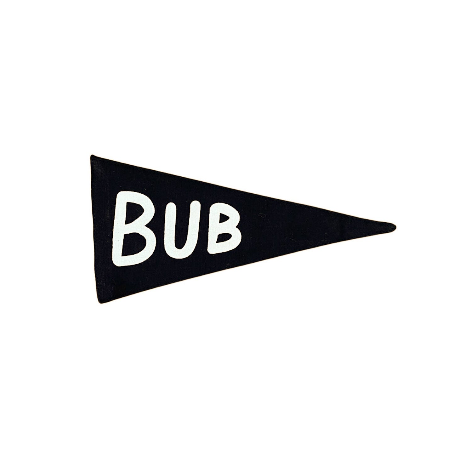 “Bub” Canvas Pennant – Black | Handmade Wall Flag