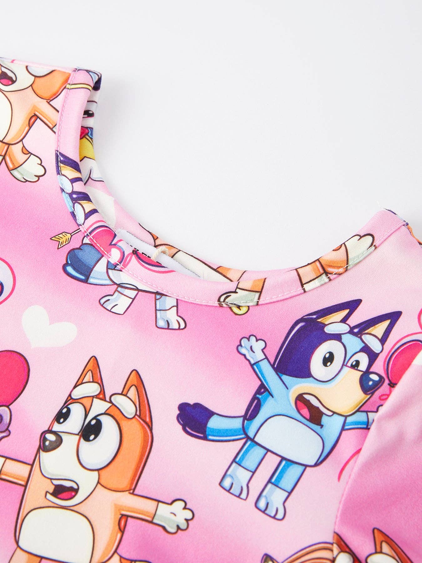 Bluey Pink Girls Long Sleeve Dress