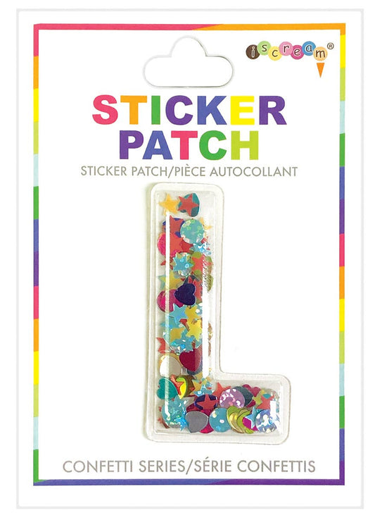 L Confetti Sticker Patch