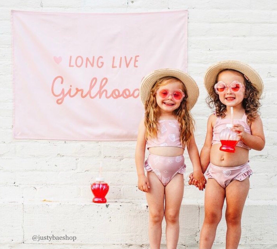{Petal Pink} Heart Long Live Girlhood Banner