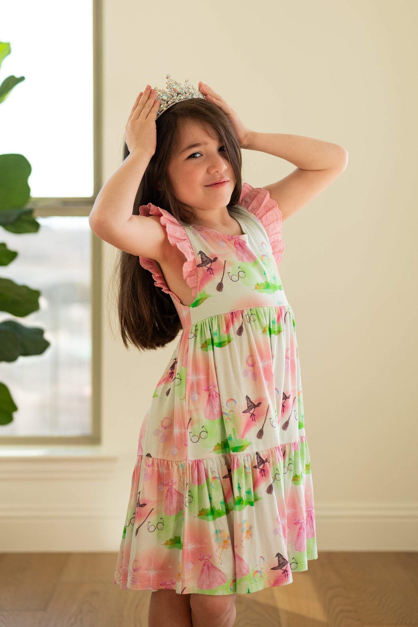 Popular Ruffle Lace Sleeve Tiered Twirl