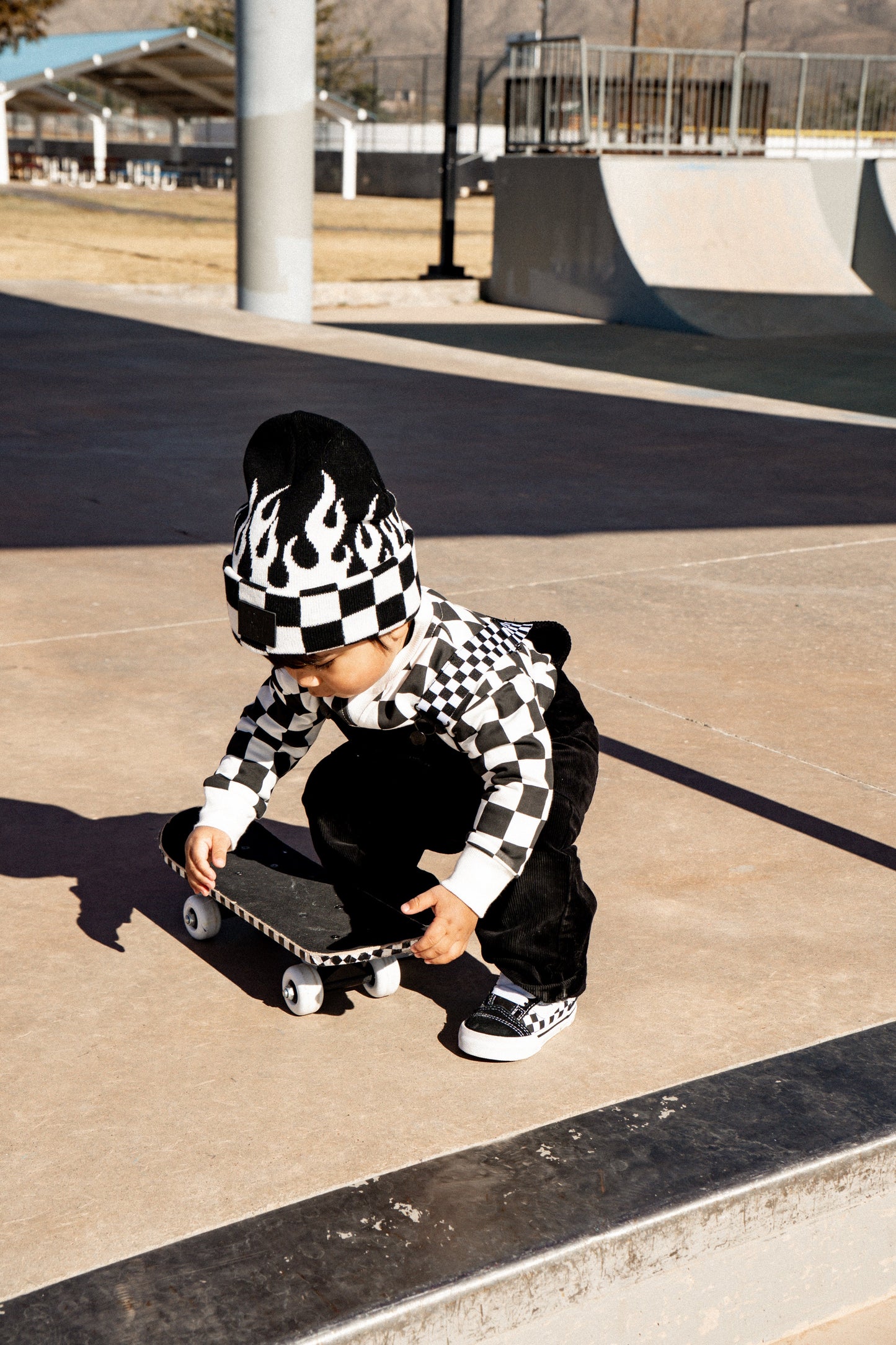 Checker Flame Beanie