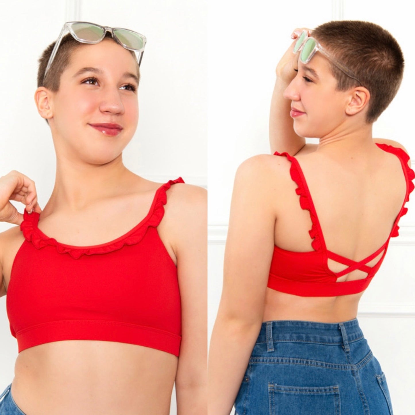 The Phoenix Red Ruffle Top