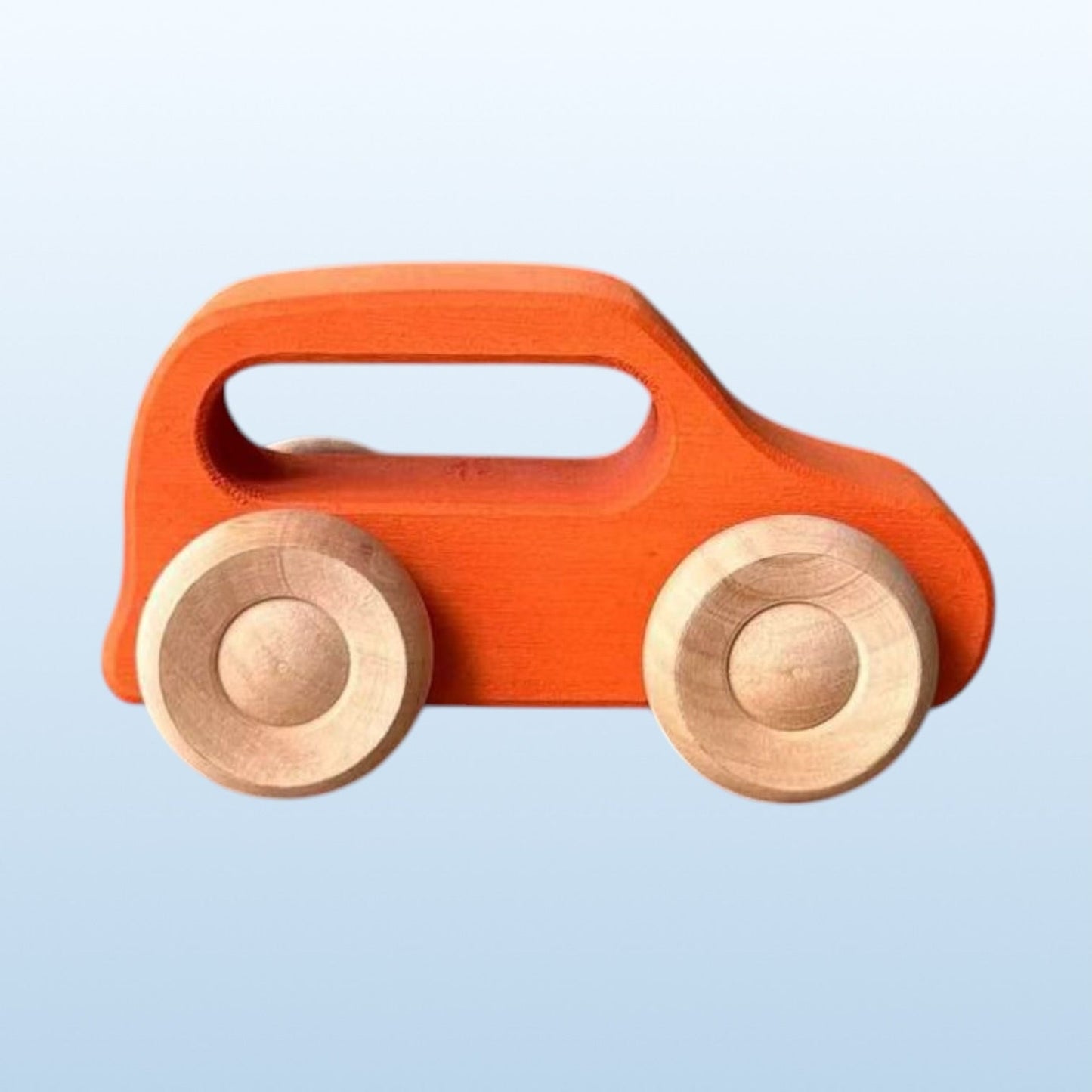 7 Pcs Colored Wooden Rainbow Cars Set with 3 Peg Dolls