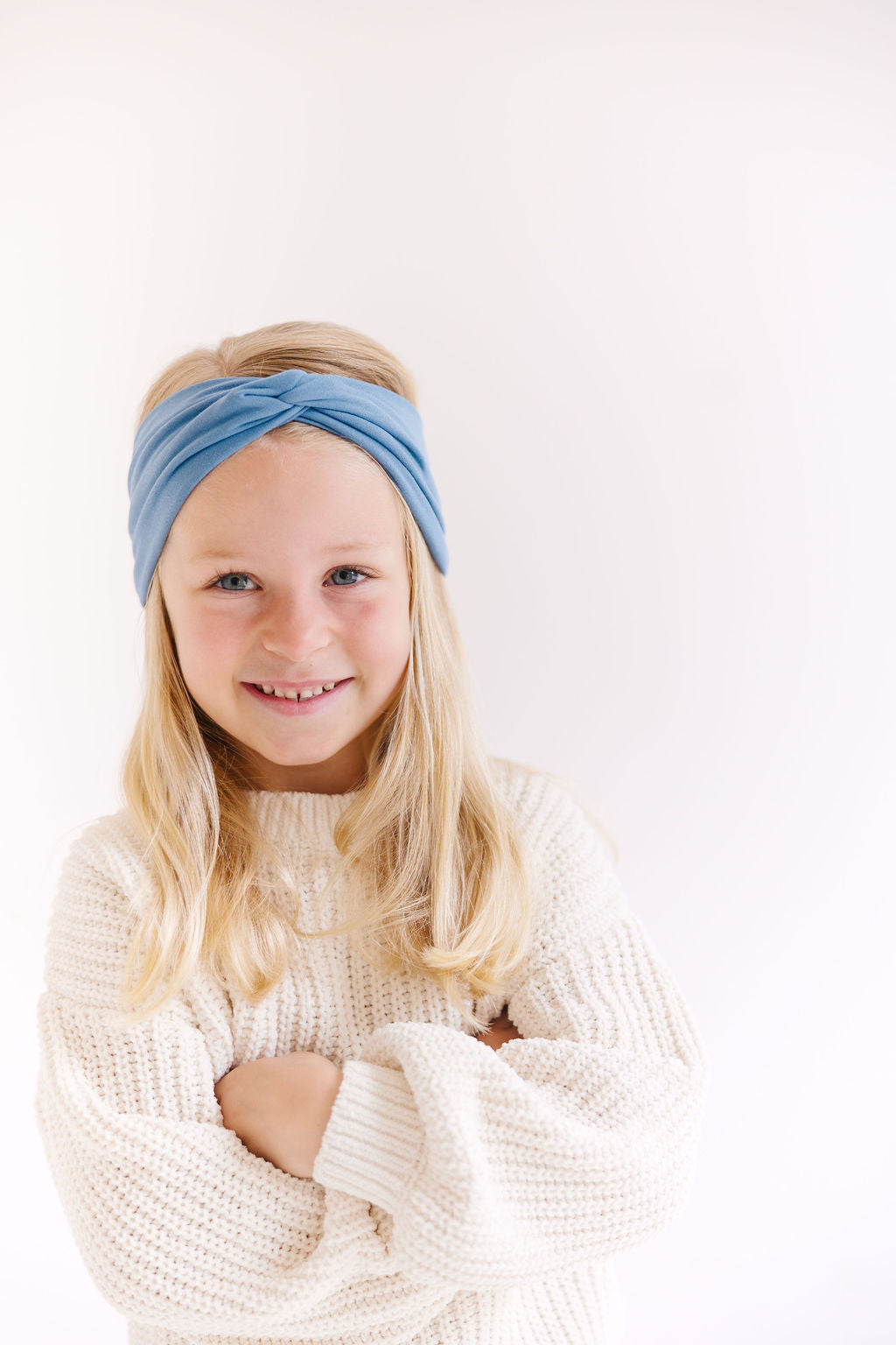 White Solid Twisted Turban for Girls & Adults