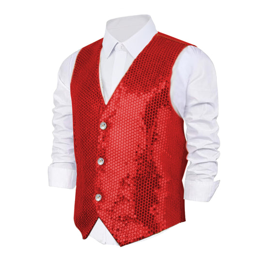 Red Sequin Vest - Adults