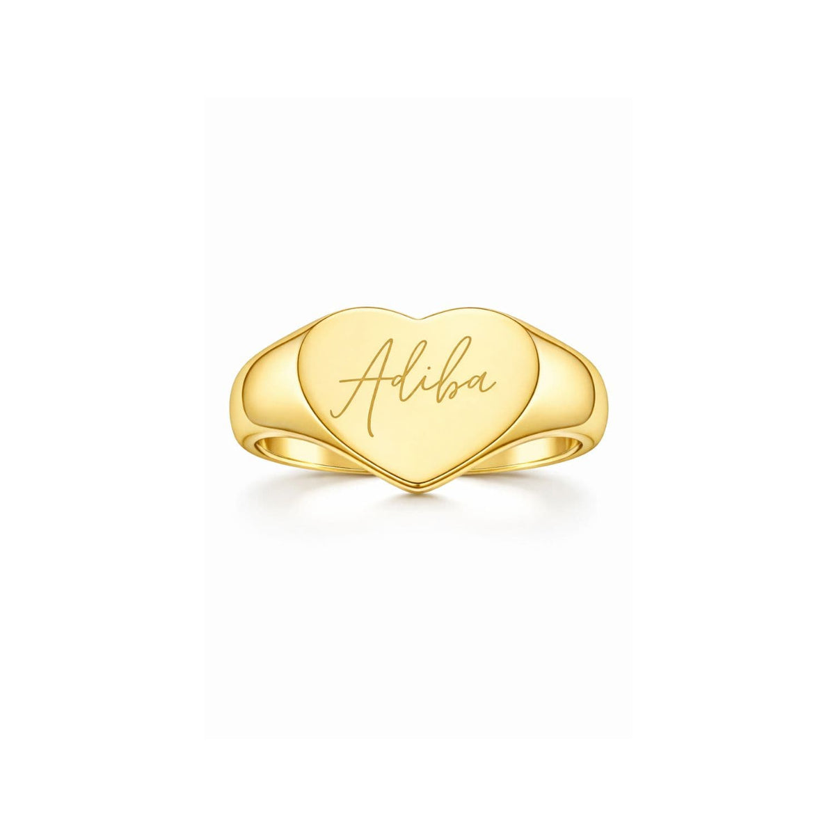 Gold Adiba Signature Heart Ring