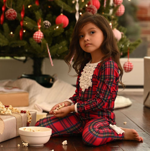 Tartan Pajamas - Ruffle Buttflap