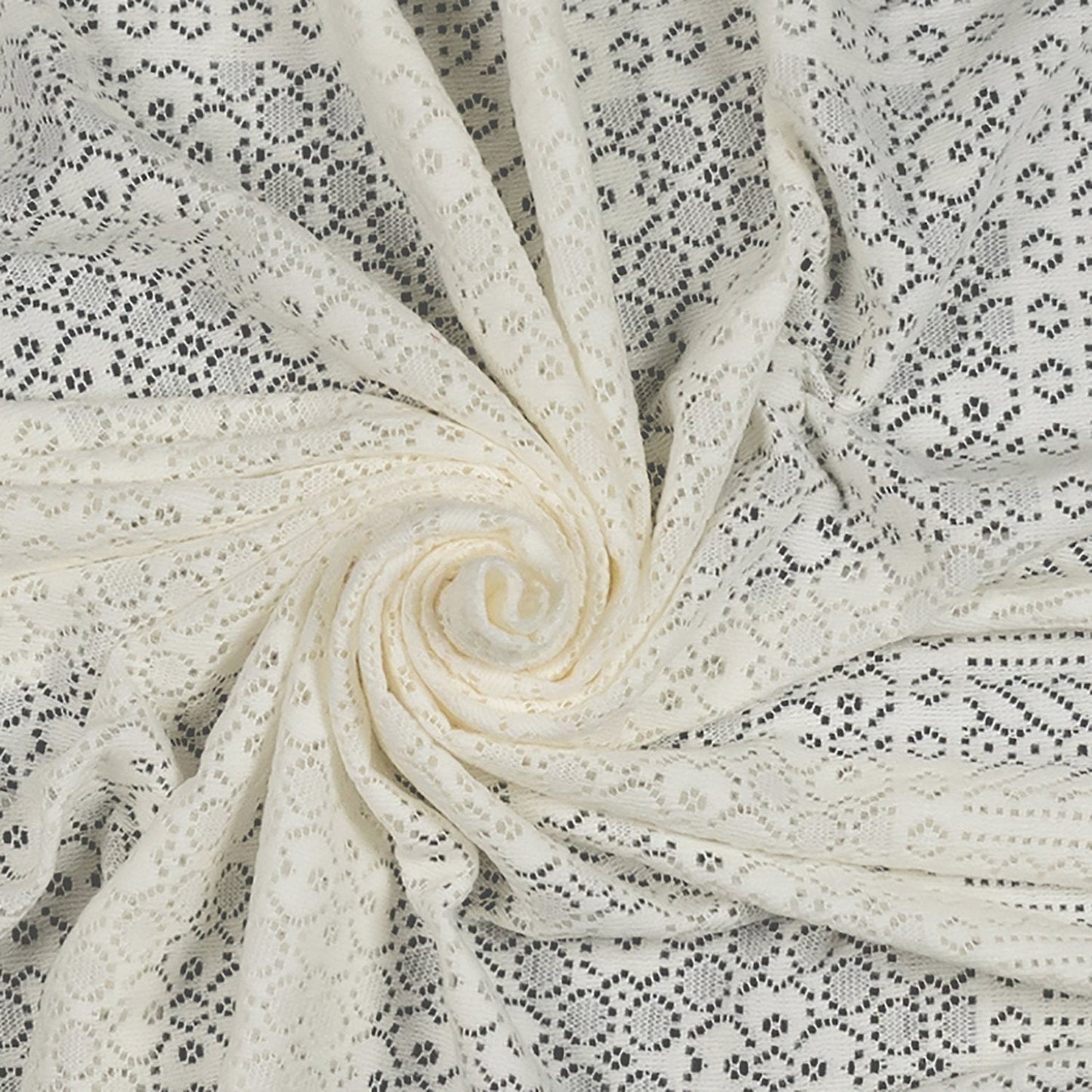 Southampton Home Lace Weave Baby Shawl - Ivory