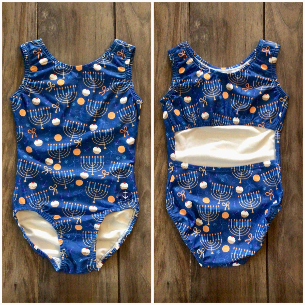 Hanukkah Chanukah Celebration Open Back Leotard