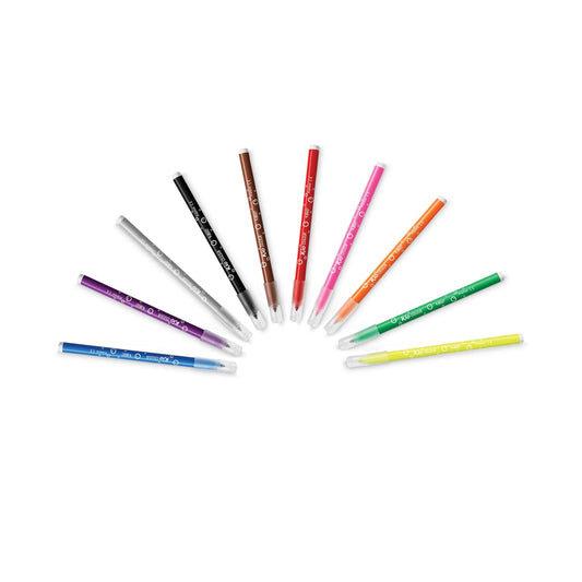 BIC Kids Ultra Washable Markers, Medium Bullet Tip, Assorted Colors, 10/Pack