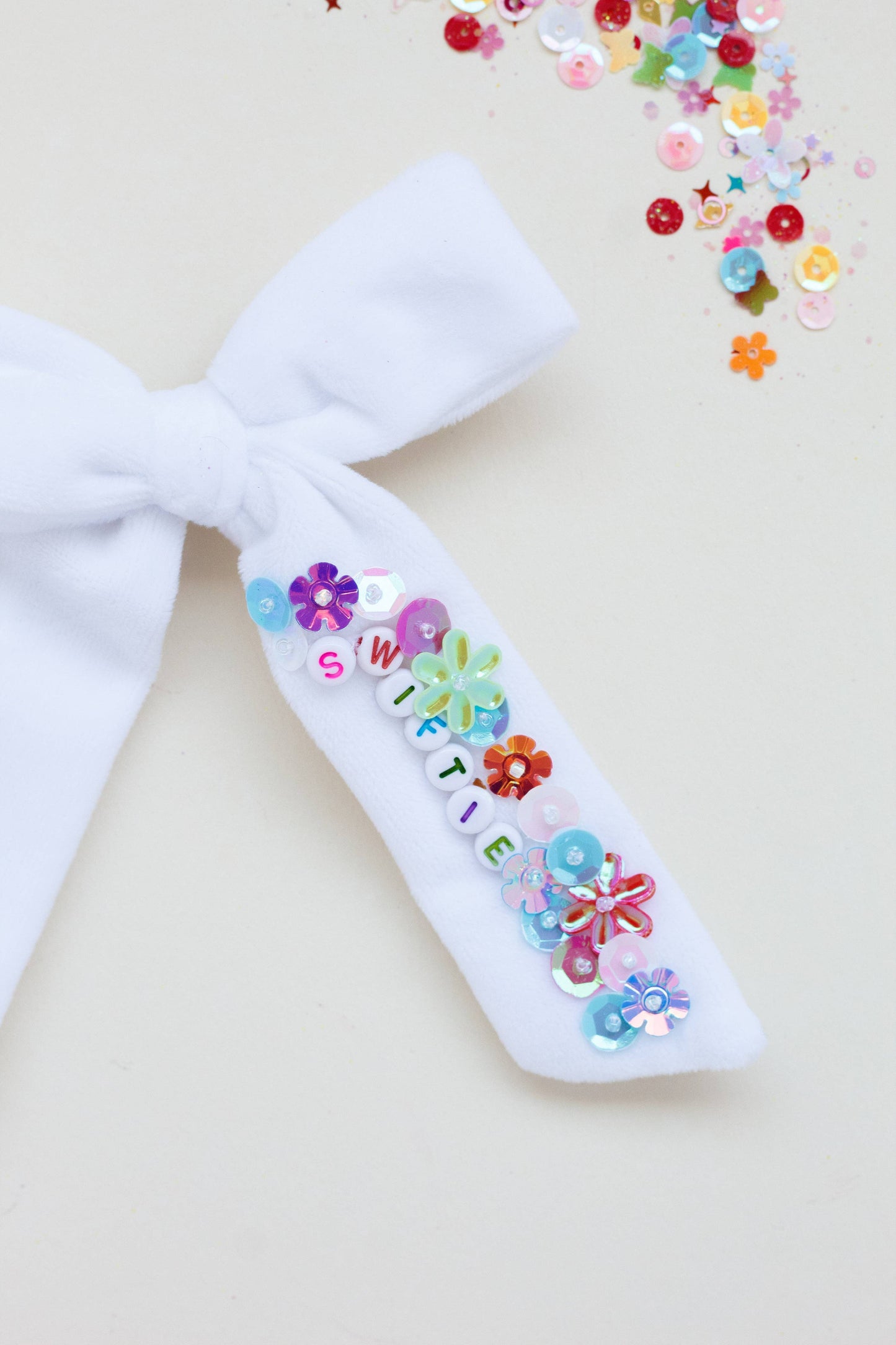 Swiftie Velvet Sequin Bow