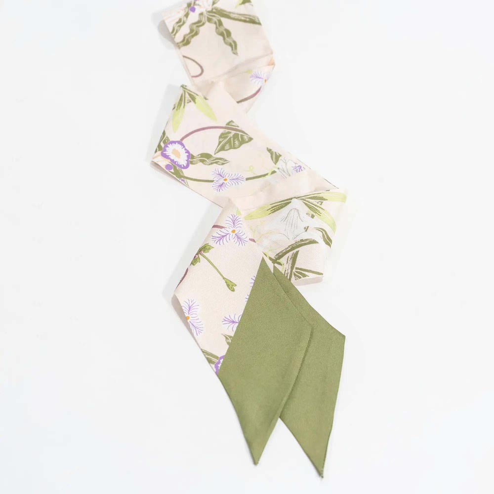 Cottage Vines Silk Twilly Scarf