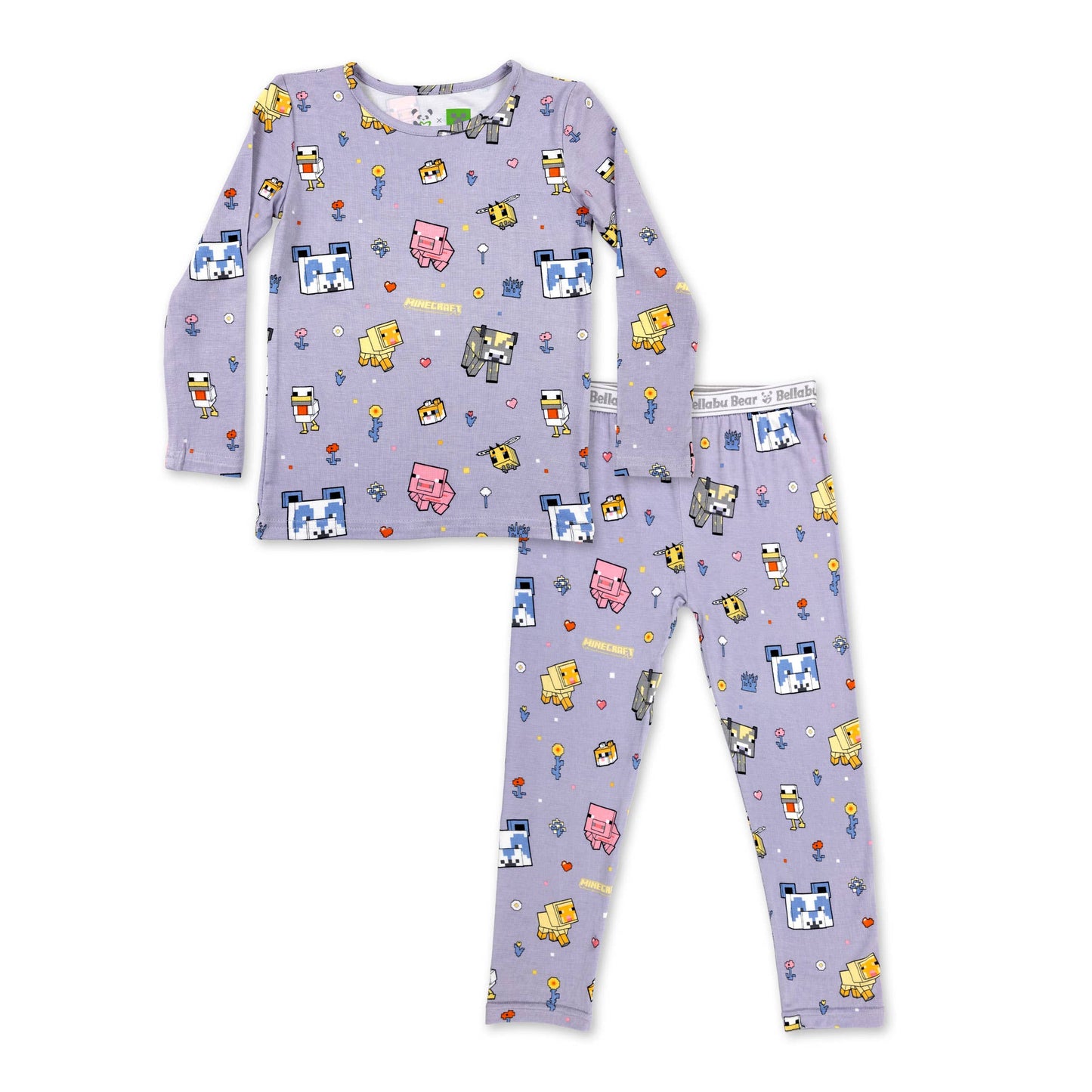Minecraft Pixel Pals Bamboo Kids Pajamas