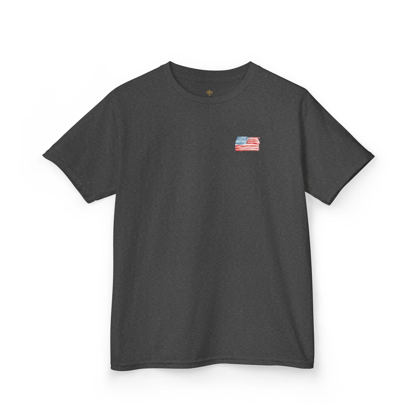 Bee Free American Flag with Bee Stars Short Sleeve Youth Unisex Hive Tee