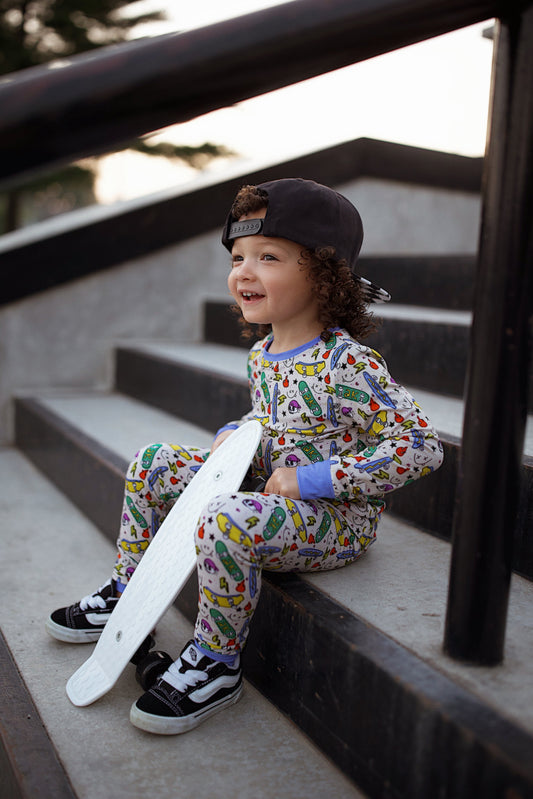 Skate & Snooze-AK Dreamers Bamboo 2PC PJ’s