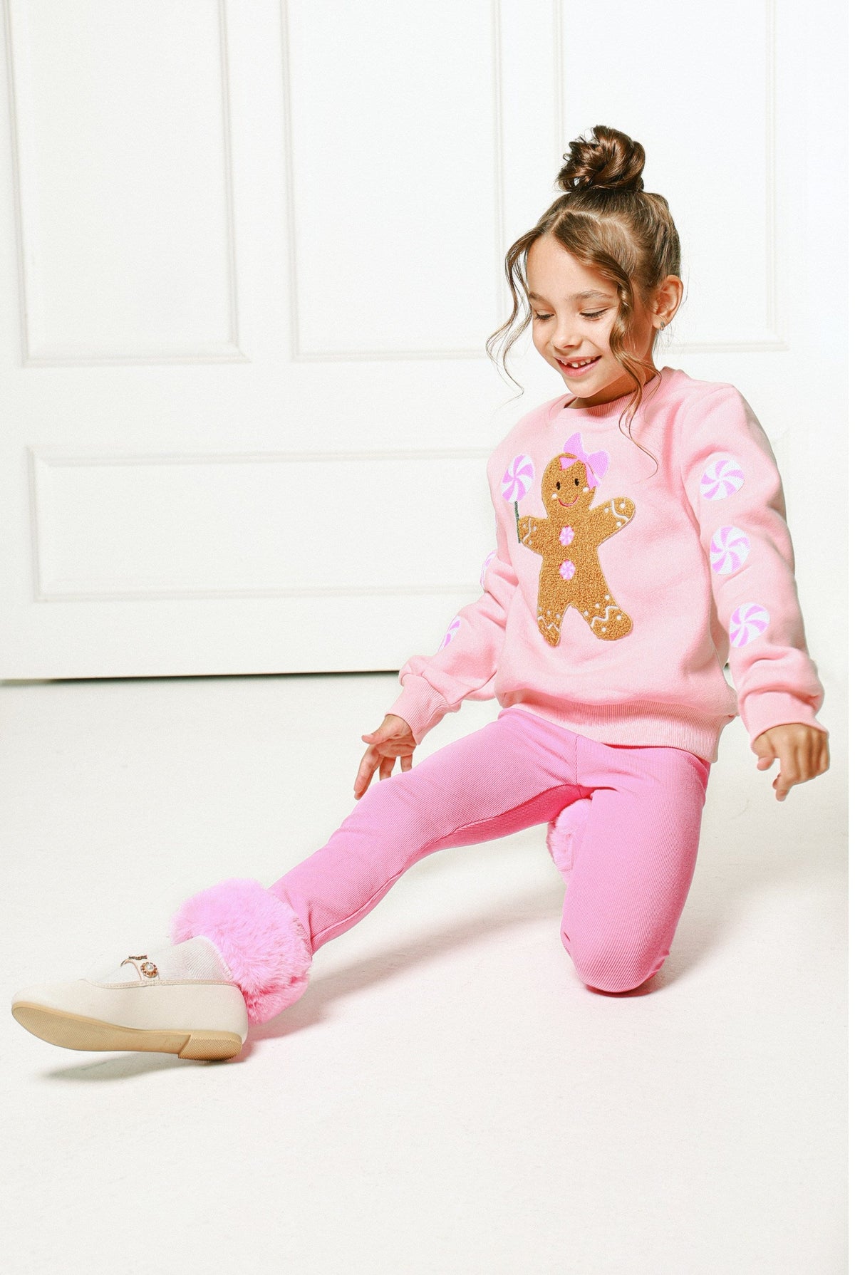 Pink Fur Cuffed Leggings - preorder