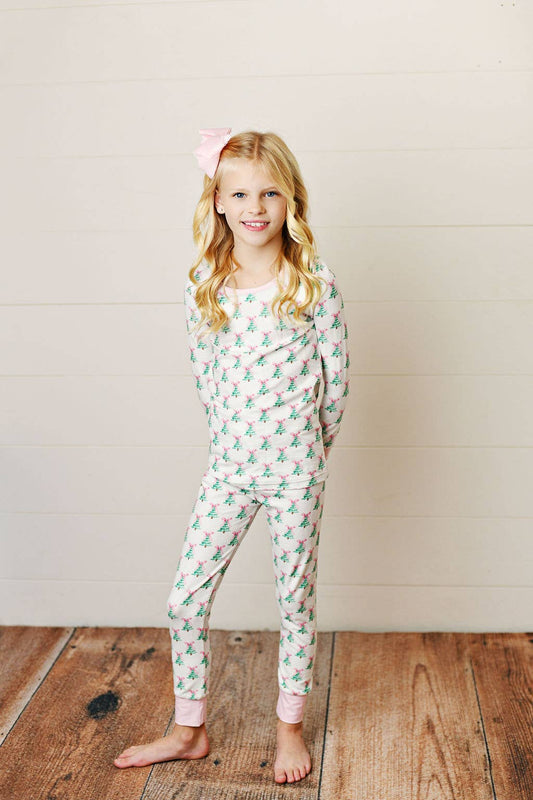 OH CHIRTMAS TREE BUTTERKNIT PJ SET