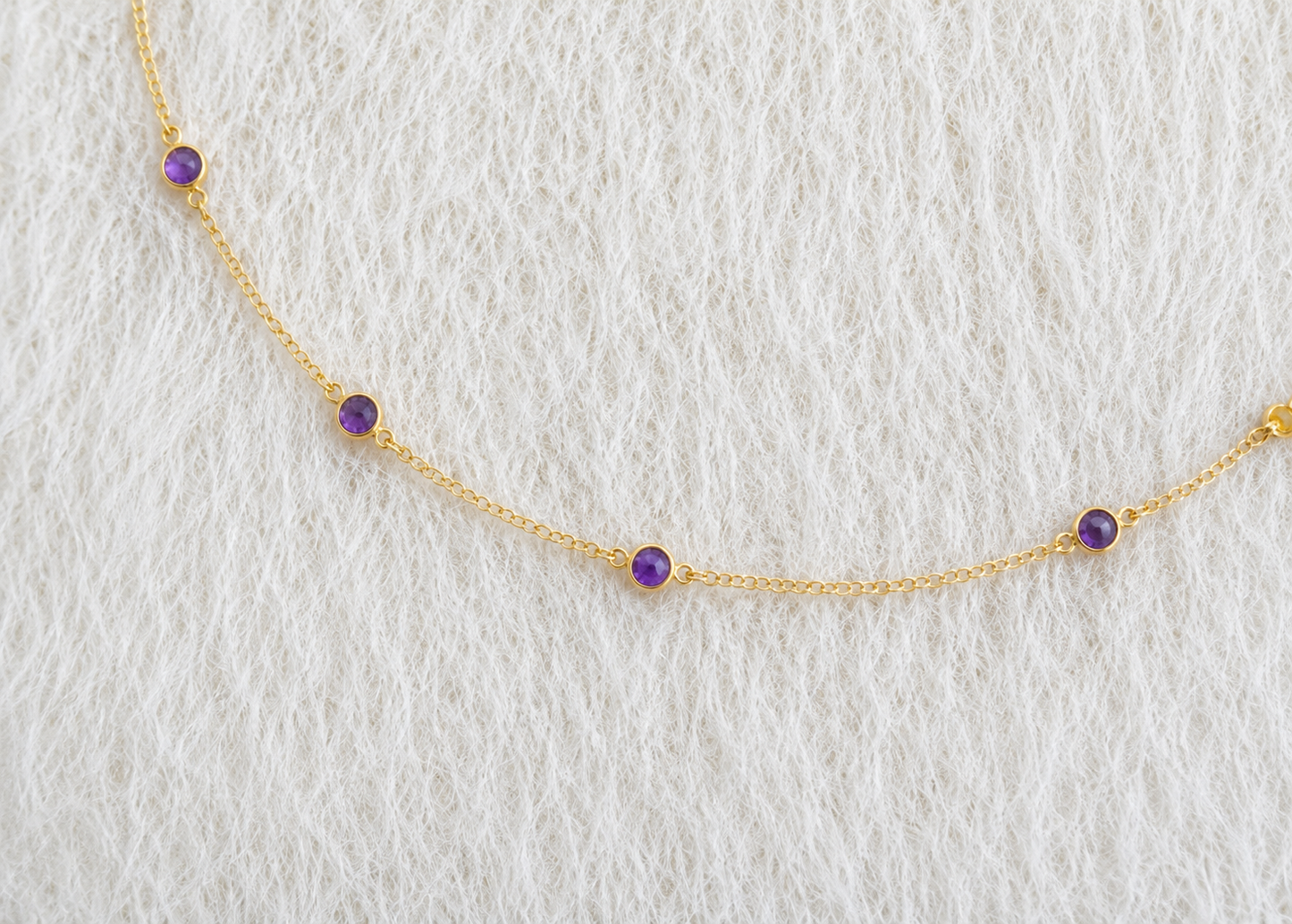 February Birthstone Bracelet — Amethyst