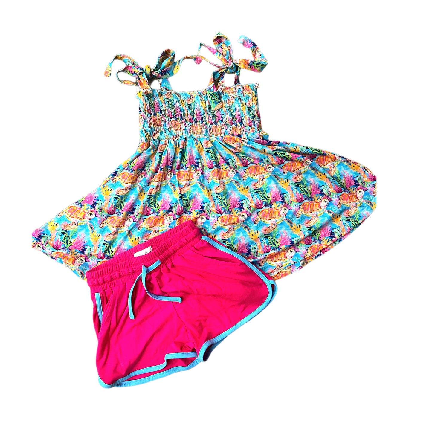 Sea Turtle Smocked Bamboo Tunic Set