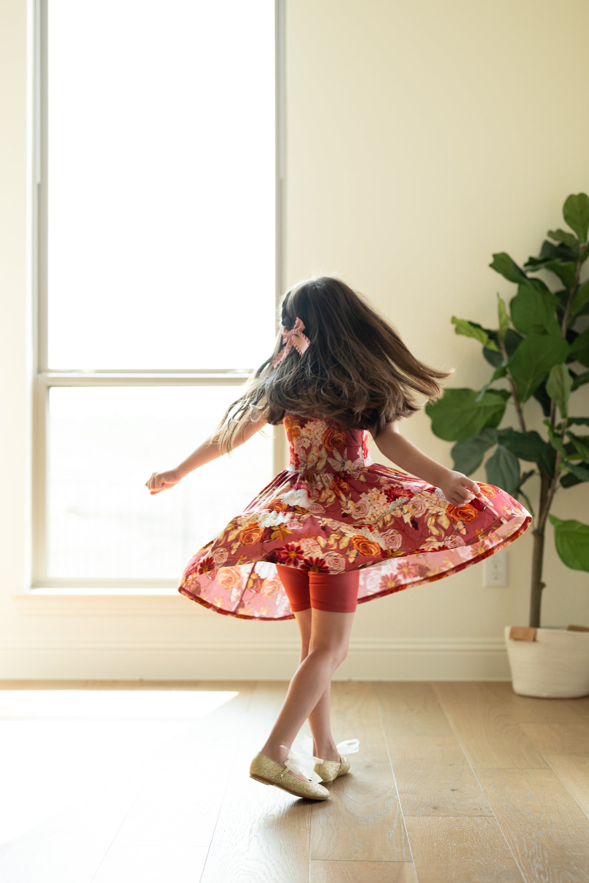 Autumn Fairy Blooms Puff Sleeve Twirl Dress Unicorn Tooth Autumn Fairy Blooms Puff Sleeve Twirl Dress Unicorn Tooth