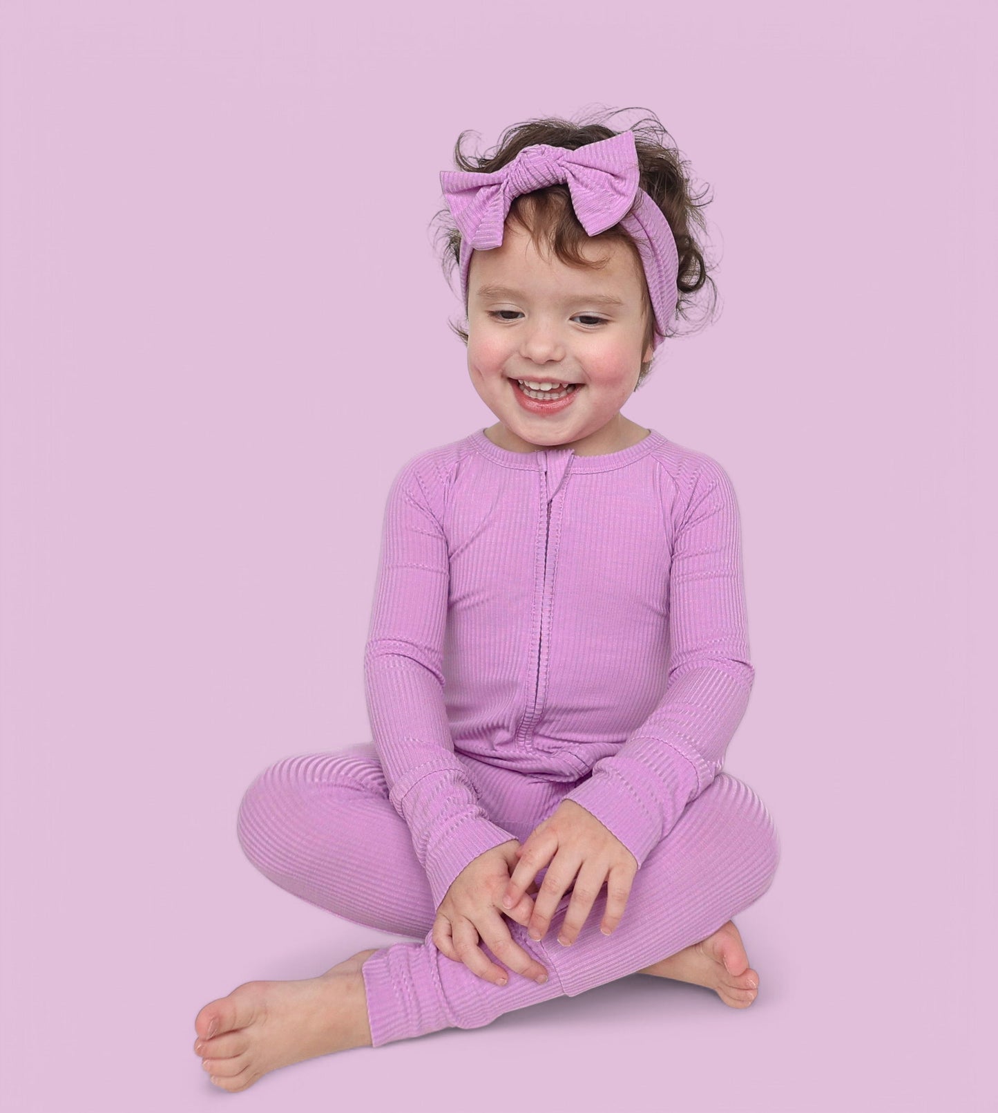 FOREVER LILAC RIB DREAM ROMPER