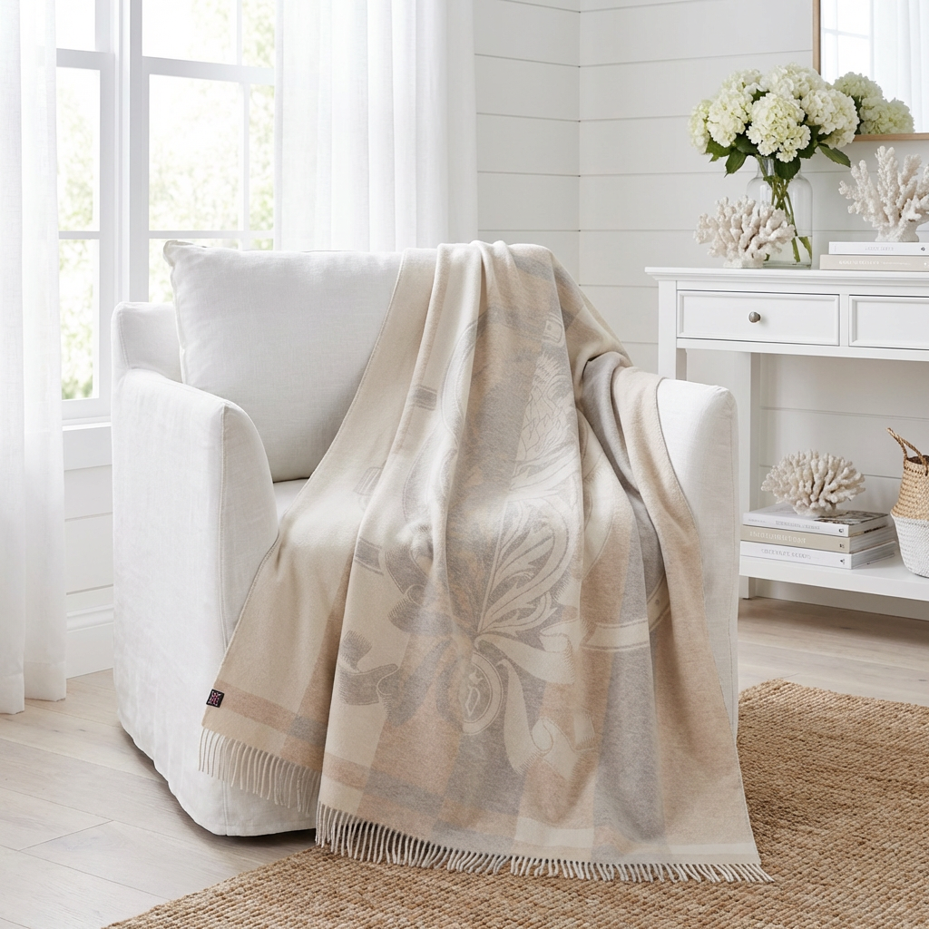 Thistle Reign Reversible Throw – Extra-Fine Italian Merino Wool
