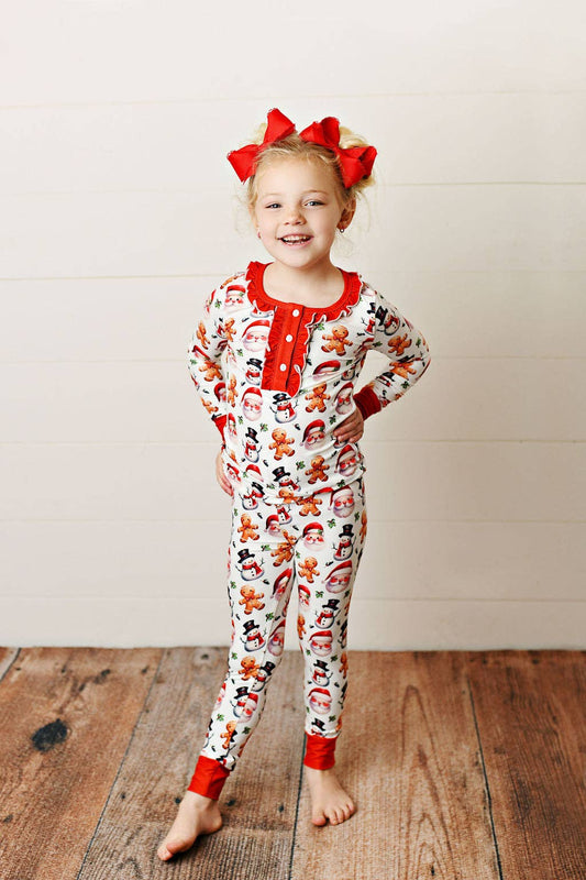Cookies with Santa 2 Pc Fitted Pajama Set