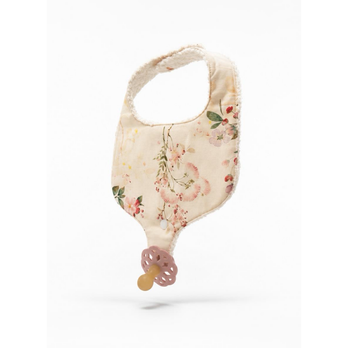 Soothe & Snap Pacifier Bib – Ivory Botanical