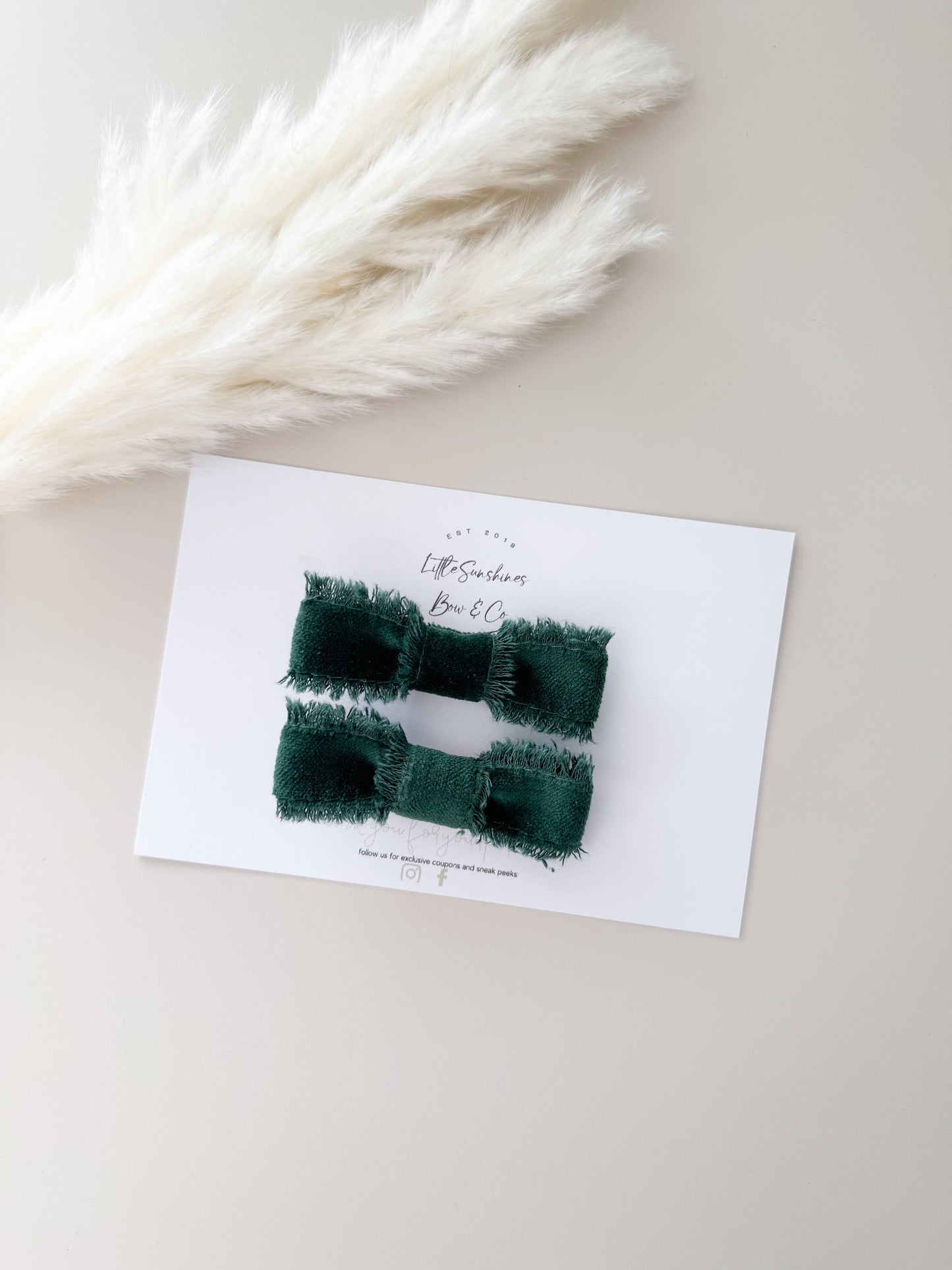 Velvet Fringe Hair Bows