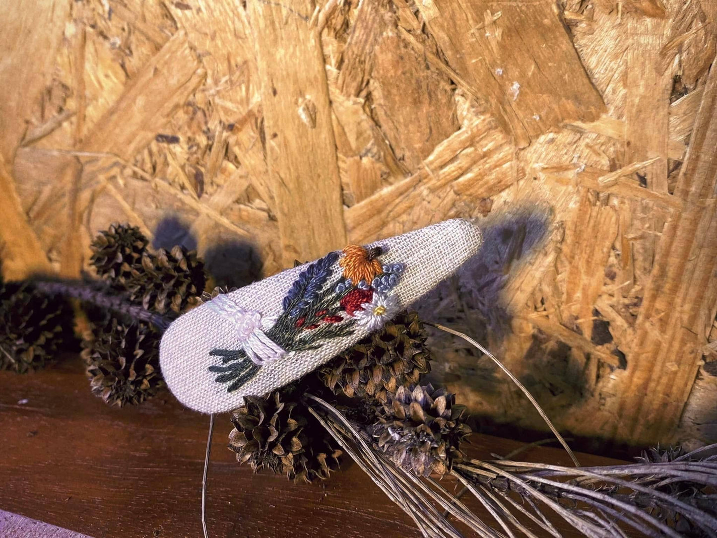 Halloween Theme Hand-Embroidered Hair Barrette