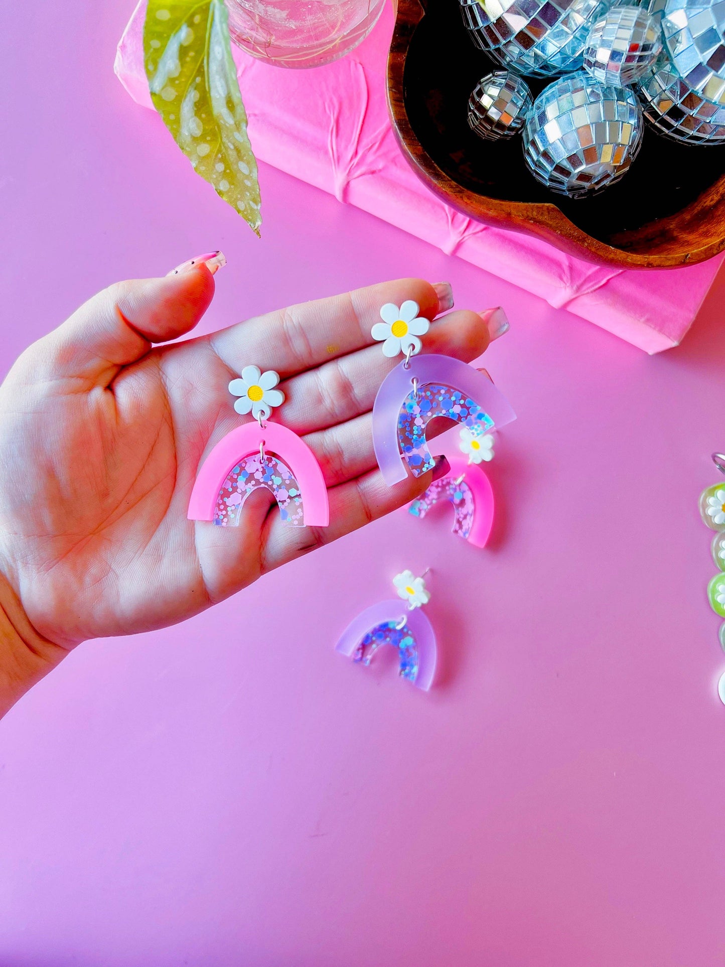 Daisy Rainbow Earrings