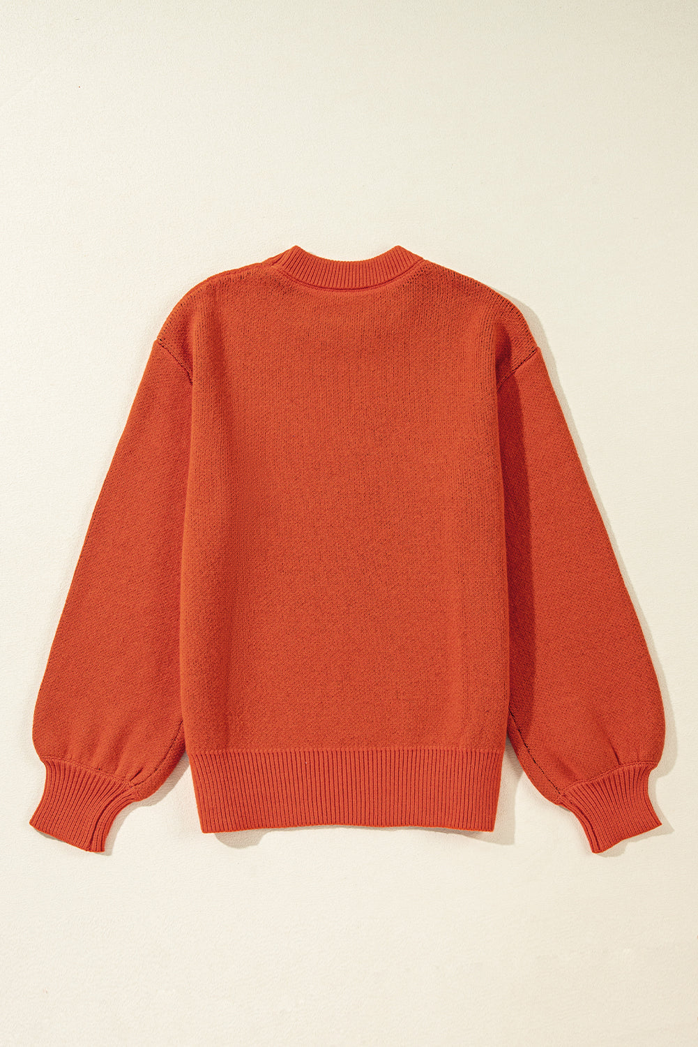 Halloween Pumpkin Face Drop Shoulder Sweater